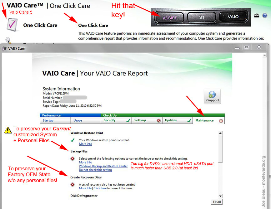 Vaio Care One Click Care